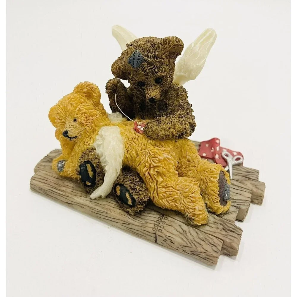 Teddy Bears Angels Figurine Murray Mending Bruin  Everybody Needs A Helping Hand
